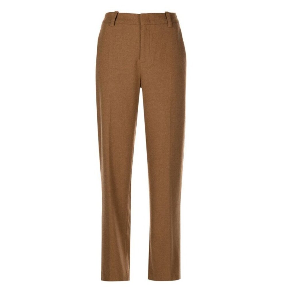 Vince Women's Brown Flannel Straight Leg Wool Blend Pants SZ 6 NEW $395 - Picture 5 of 5